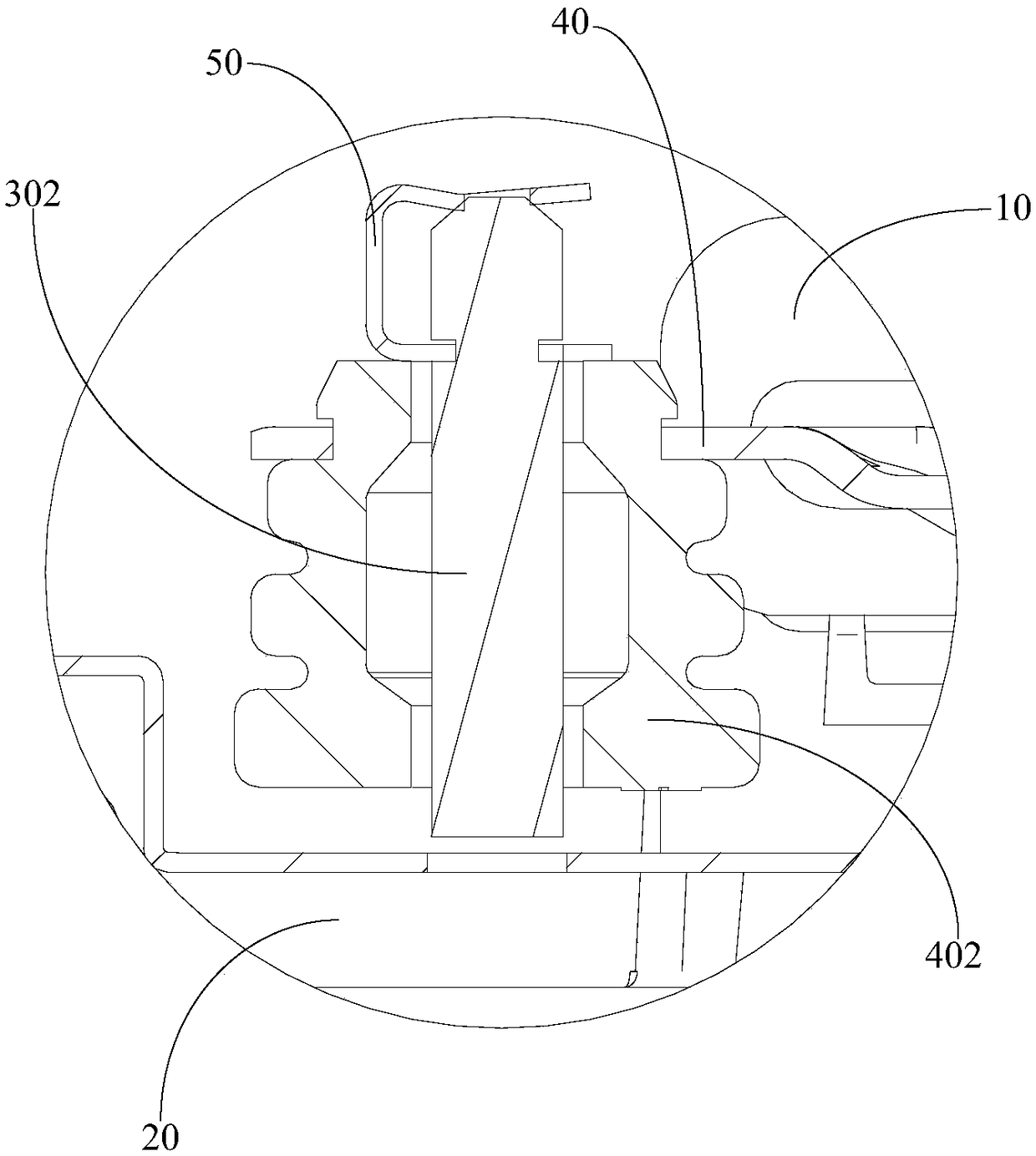 Mounting assembly of compressor and clothes treatment device