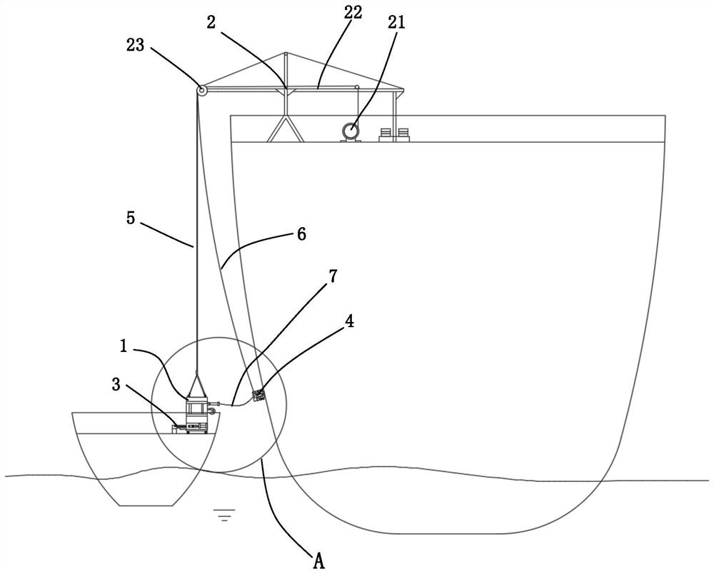 Portable auxiliary device for pilot to get on and off ship