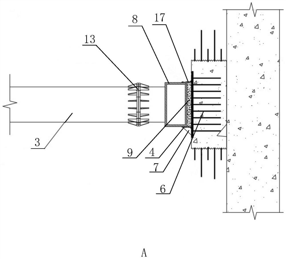 Permanent and temporary combined prefabricated internal support system and construction method