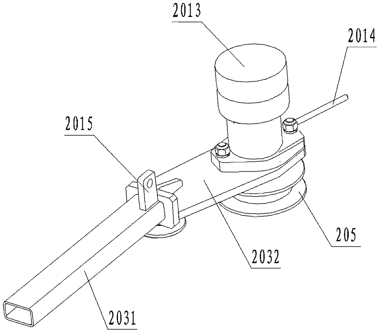 Plant picking and conveying and root cutting and separating integrated device for carrot harvester