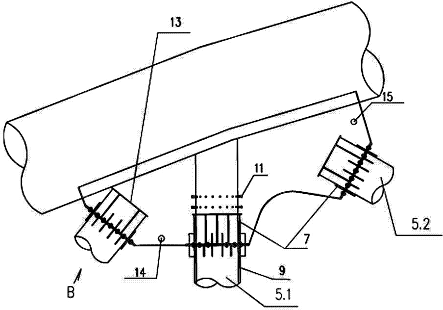 Anti-fatigue reinforcing device for concrete filled steel pipe truss structure nodes and construction method thereof