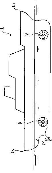 A boat hull with a lateral thruster