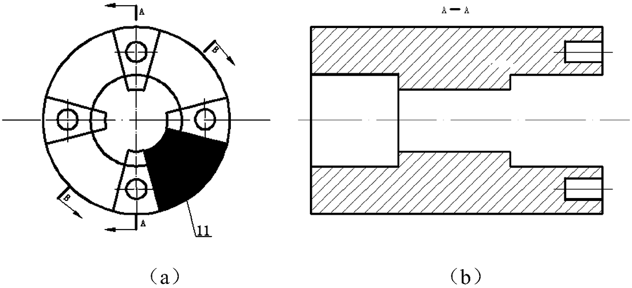 Subcaliber shot launching and separating device