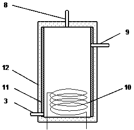 Split-type heating methane tank