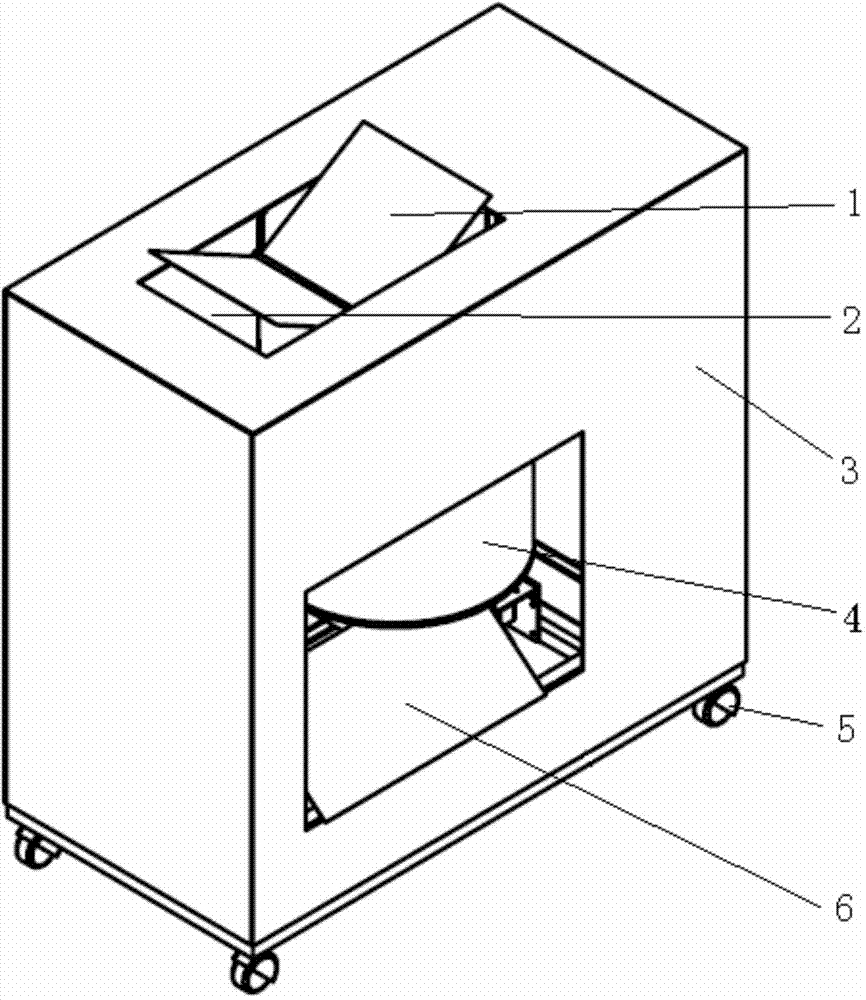 Quick scanning, sorting and cashing device of supermarket