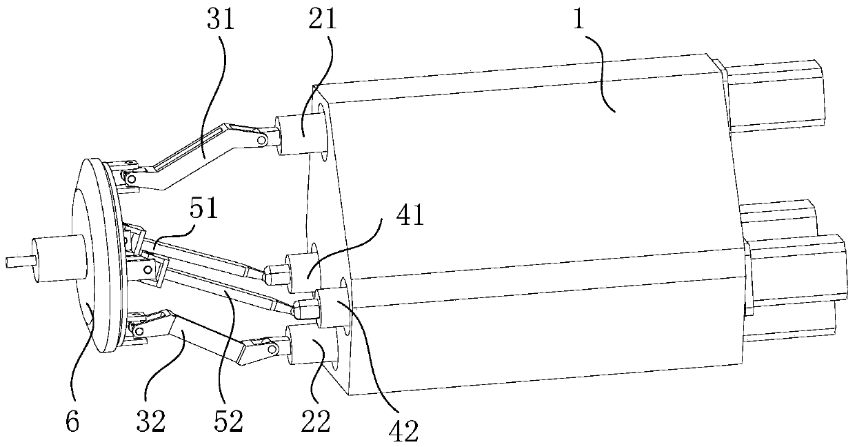 Two-rotating two-moving parallel machining swing head mechanism