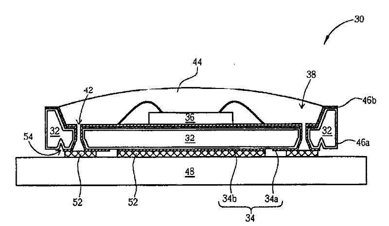 Silicon substrate having flip chip projection