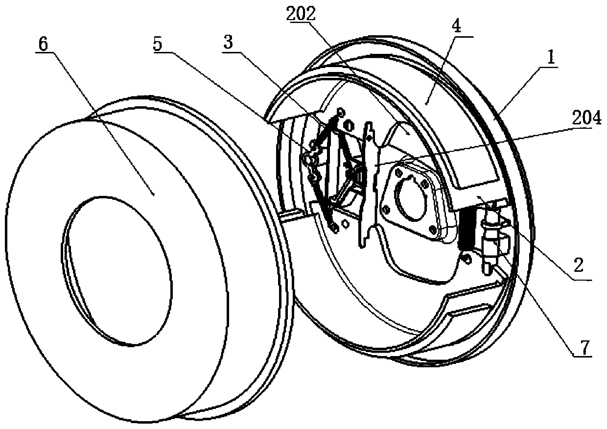 Drum brake device for small aircraft and working method