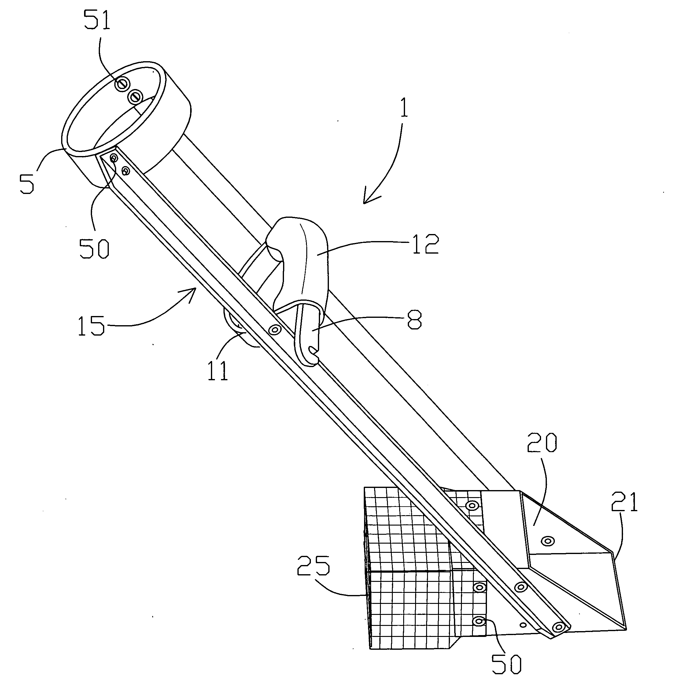 Digger sifter with ergonomic handle