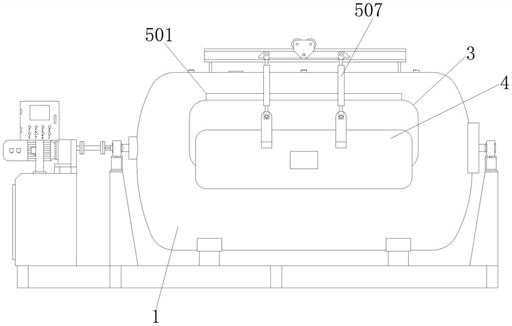 Novel door structure of high-temperature pressure dyeing machine