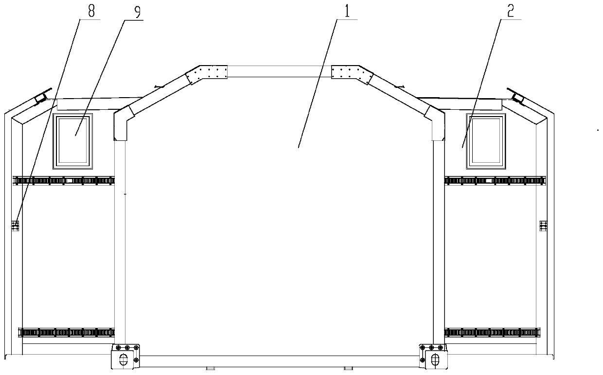 Angle-cutting expansion square cabin