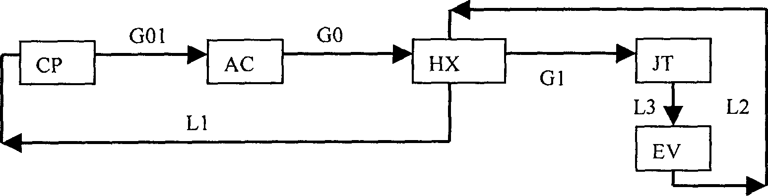 Multicomponent mixed work medium throttling refrigerant applicable to medium-low temperature zone