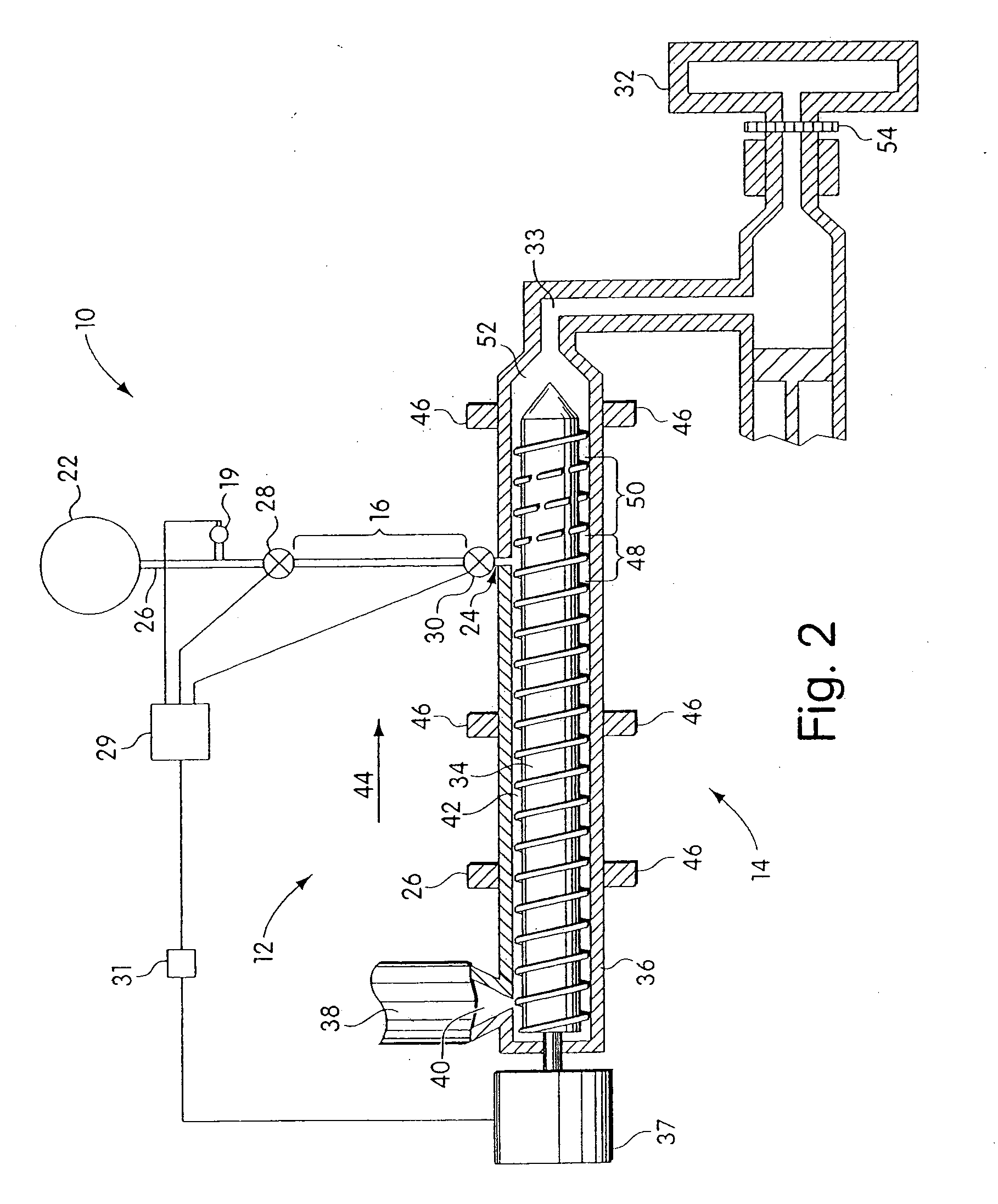 Blowing agent introduction systems and methods