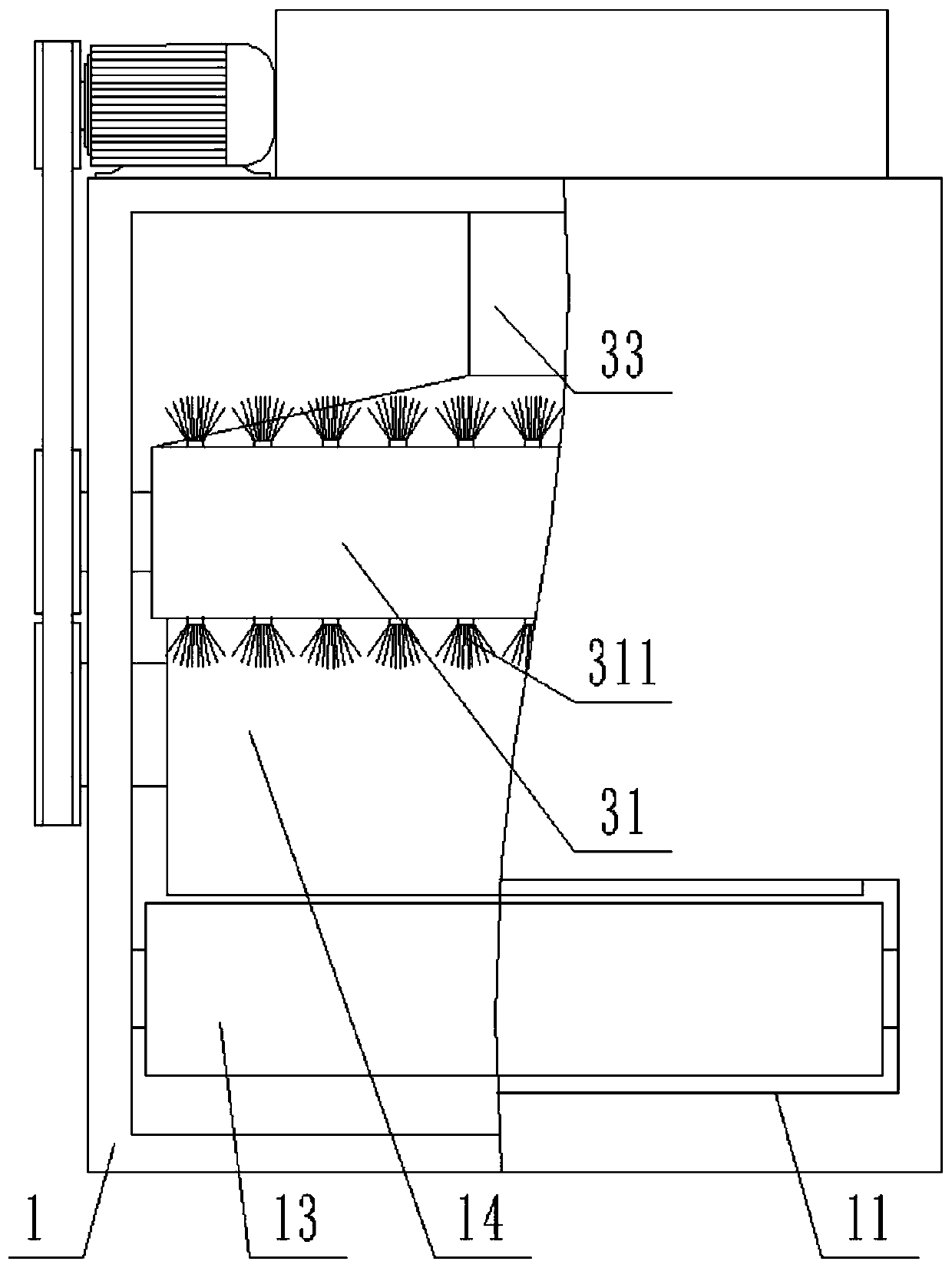 Glue coating device used for leather product processing