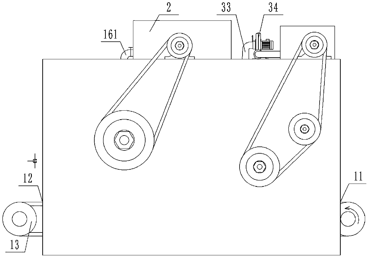 Glue coating device used for leather product processing