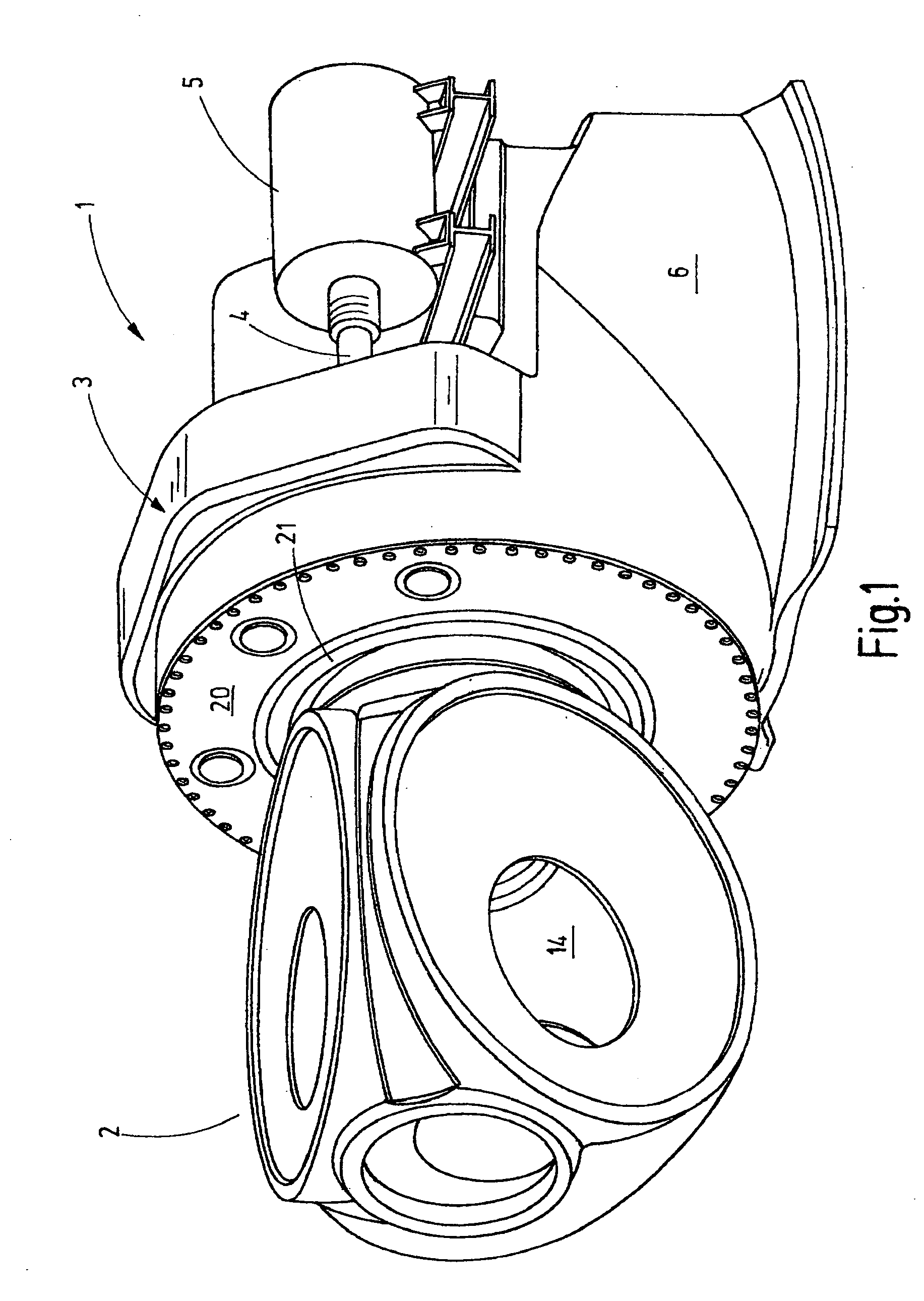 Drive hub unit for a wind power generator