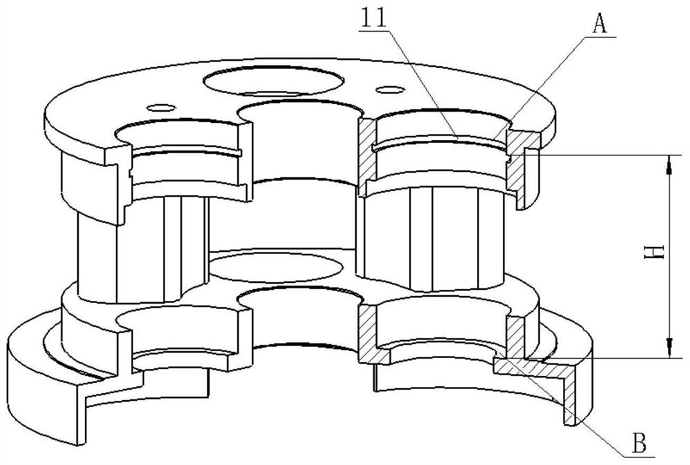 RV reducer planet carrier clamping ring groove machining precision measuring system and method