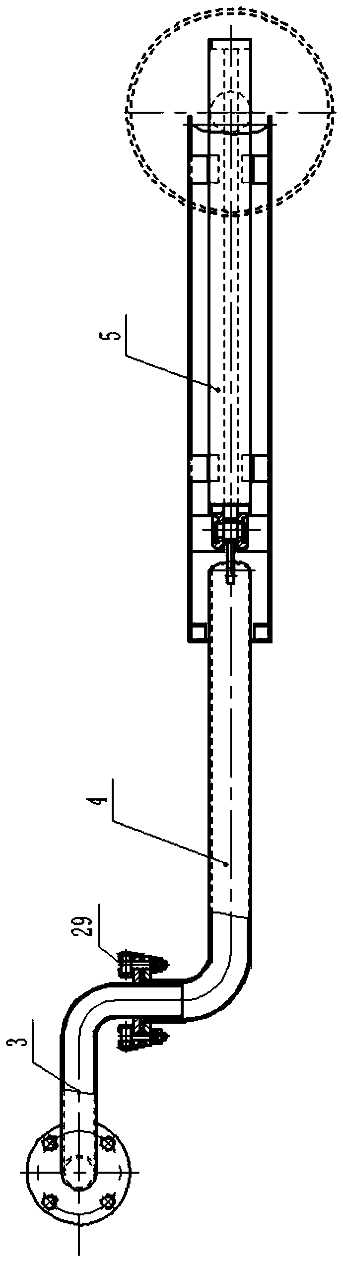 Guiding device for aluminum ingot overturning melting furnace