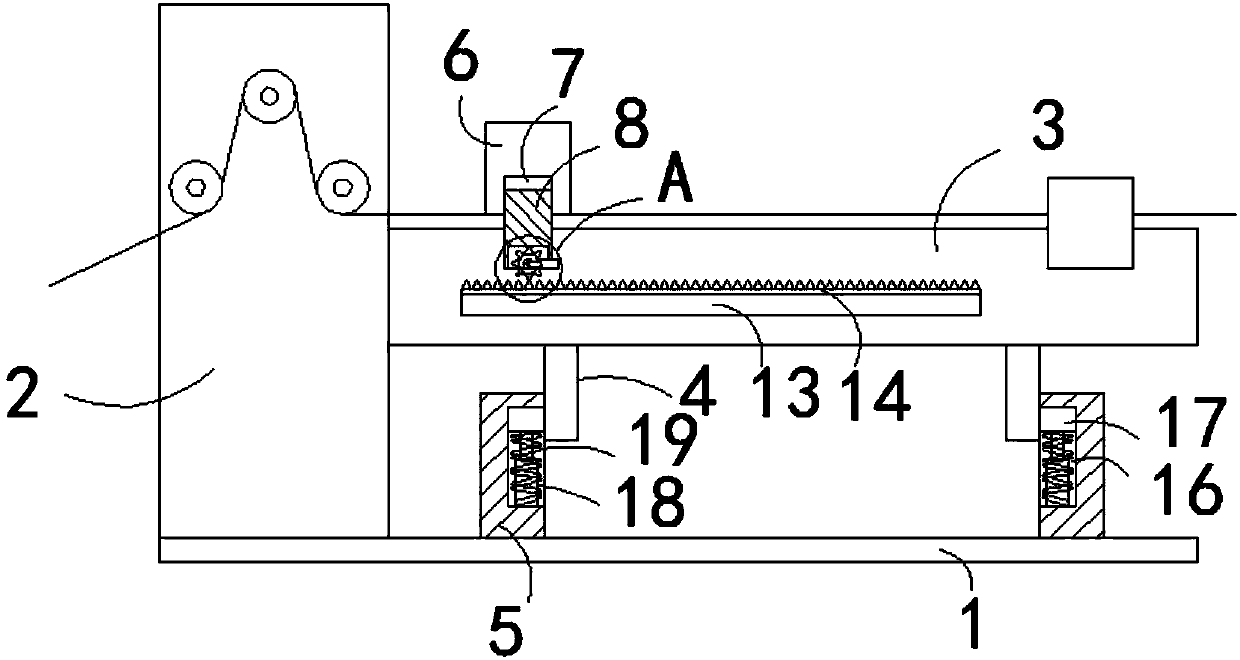 Cloth pressing device for spreading machine