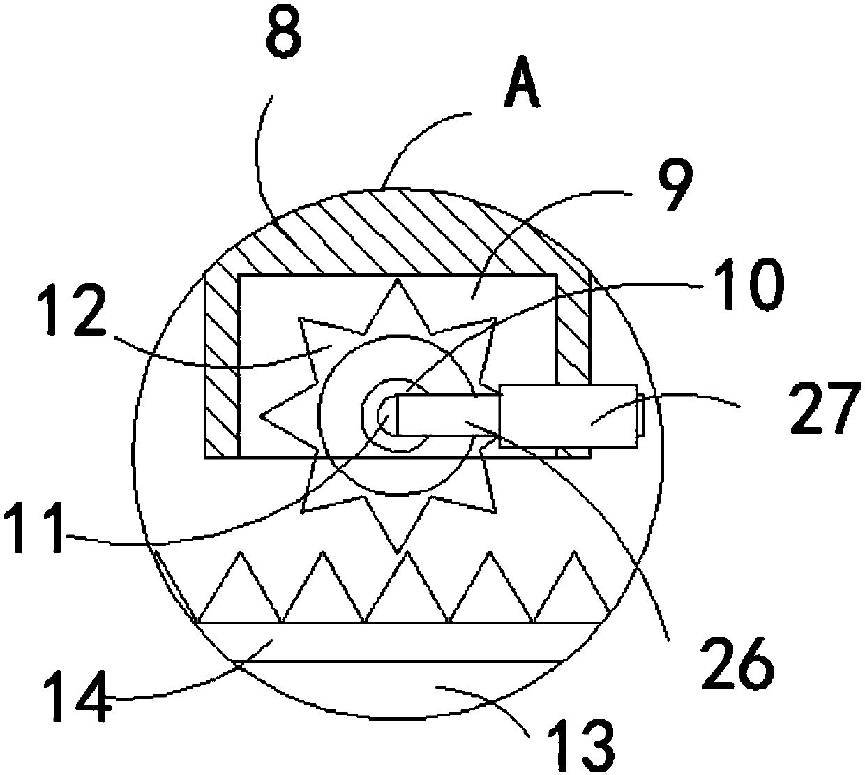 Cloth pressing device for spreading machine