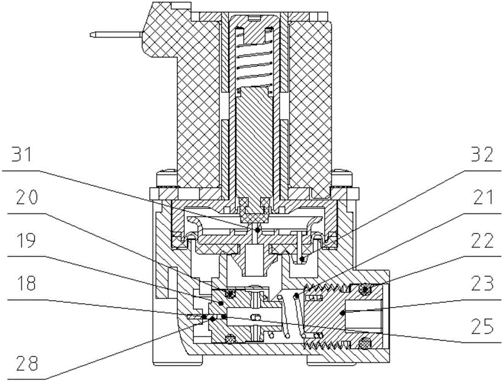 Anti-blocking and self-cleaning effluent proportional solenoid valve