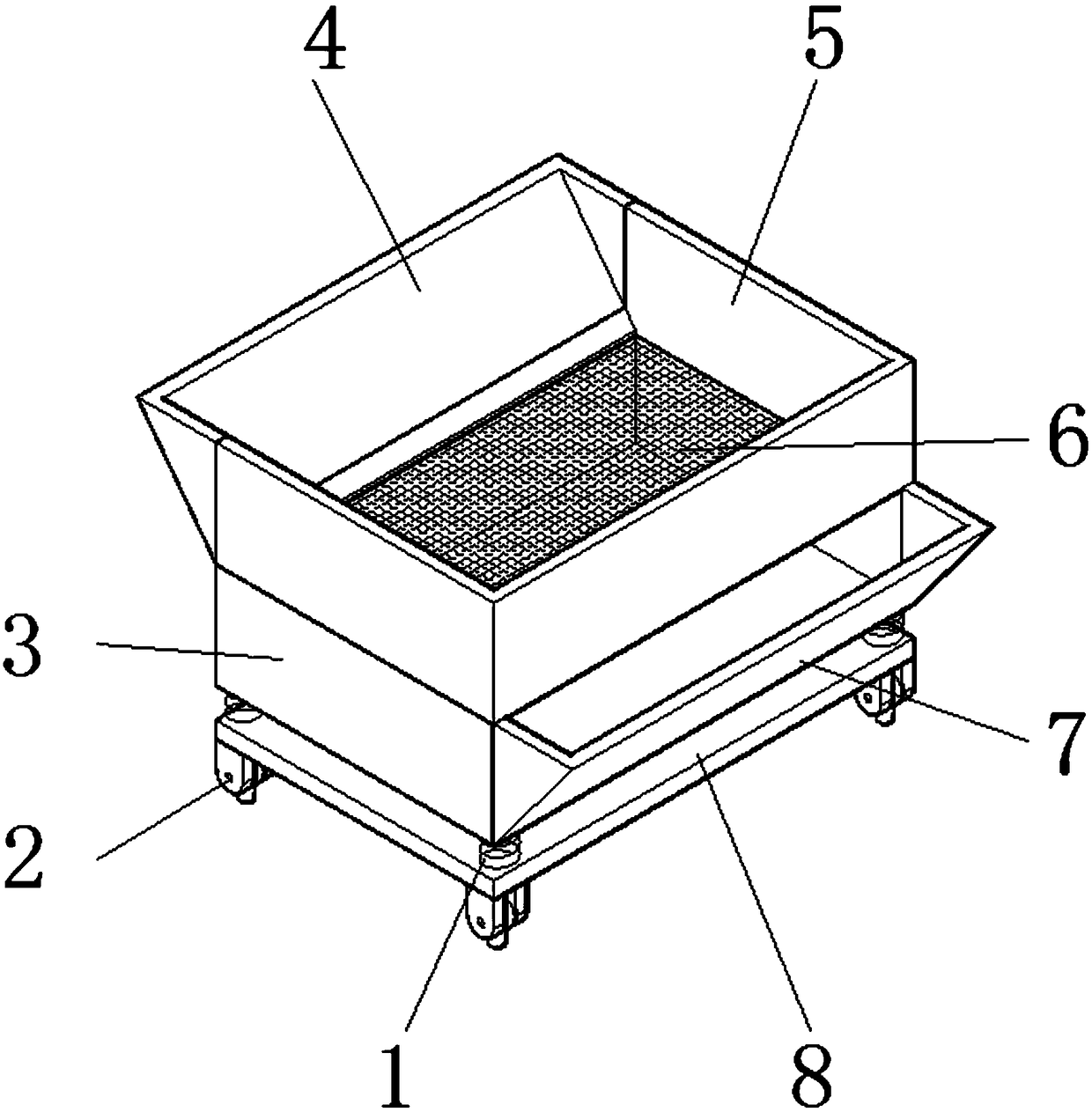 Splitting thresher of rice and wheat combine harvester with sieving function