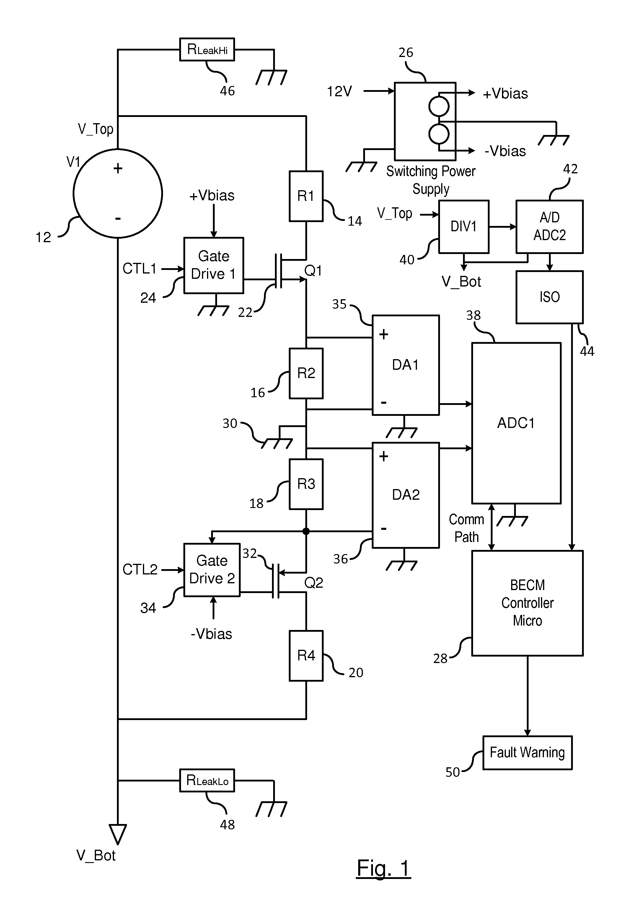 Leakage detection circuit with integral circuit robustness check