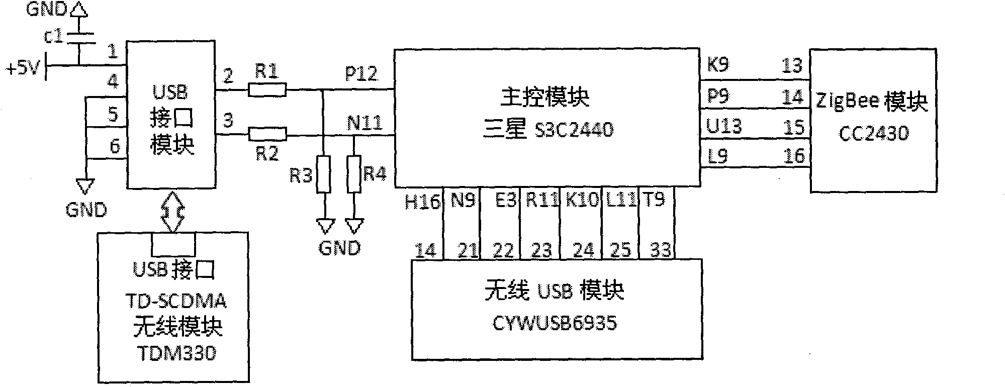 Beam pumping unit remote monitoring method and system based on wireless sensor network and TD-SCDMA (Time Division-Synchronization Code Division Multiple Access)