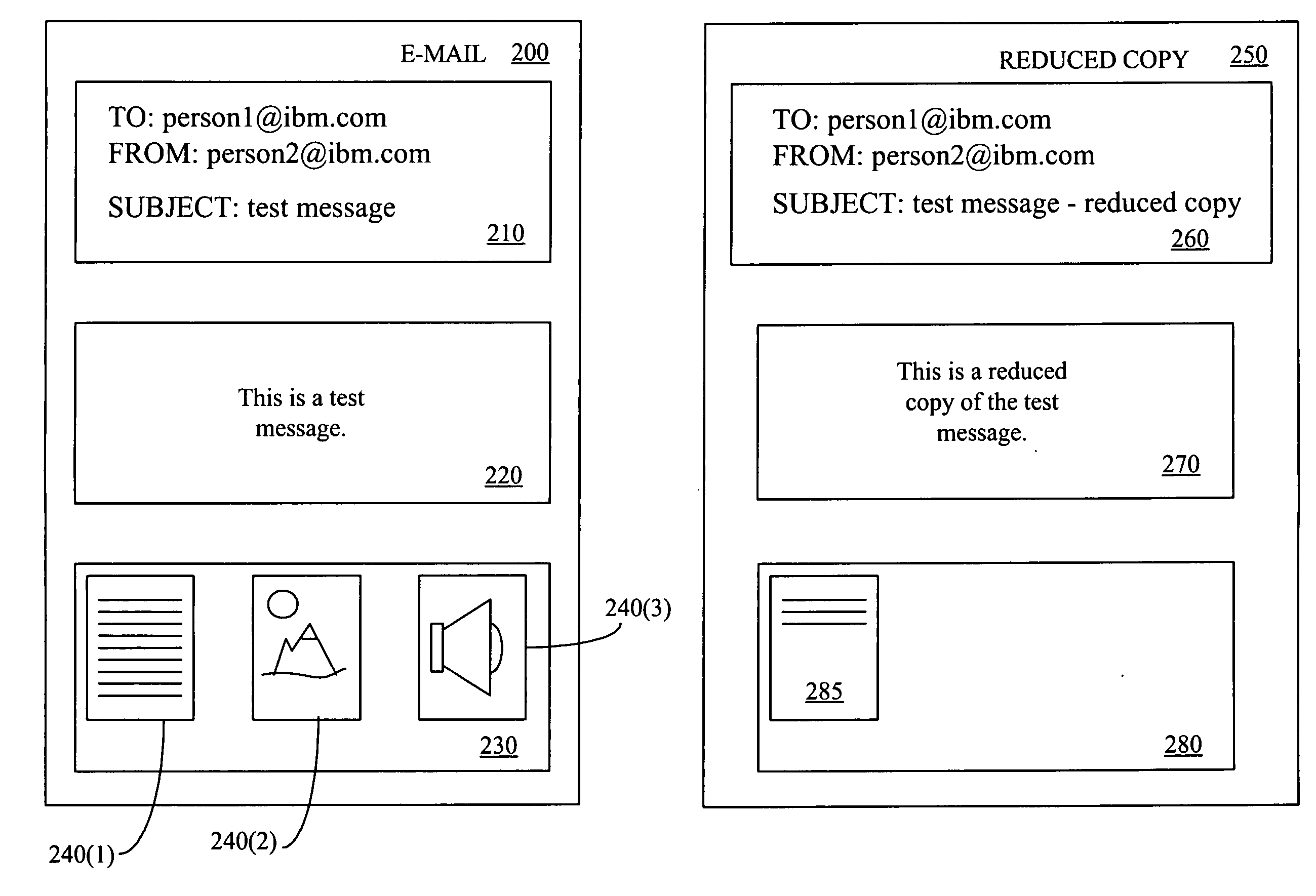 Providing a portion of an electronic mail message based upon a transfer rate, a message size, and a file format