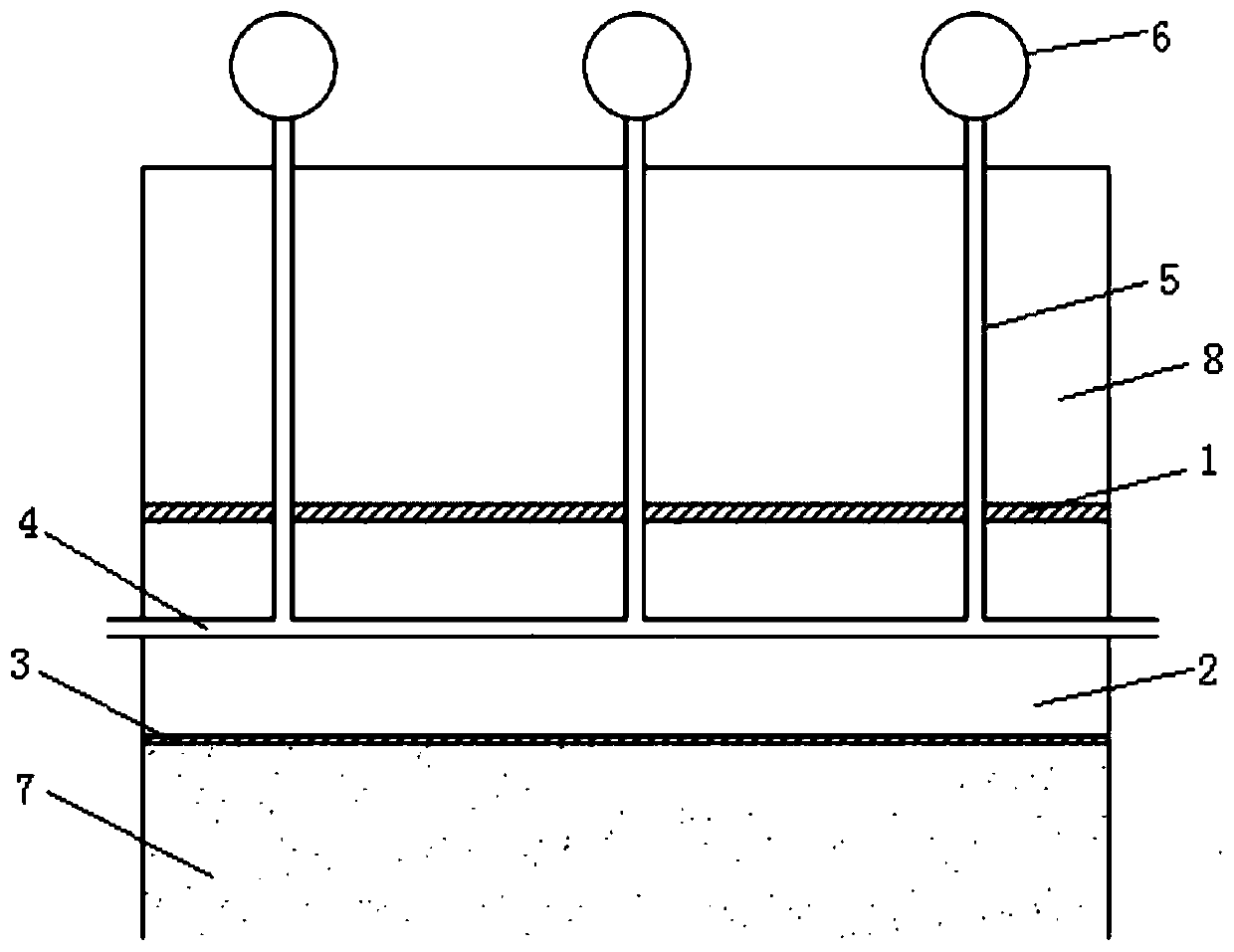 In-situ reduction system for gas-phase pollutants at refuse landfill based on intercalation function layer