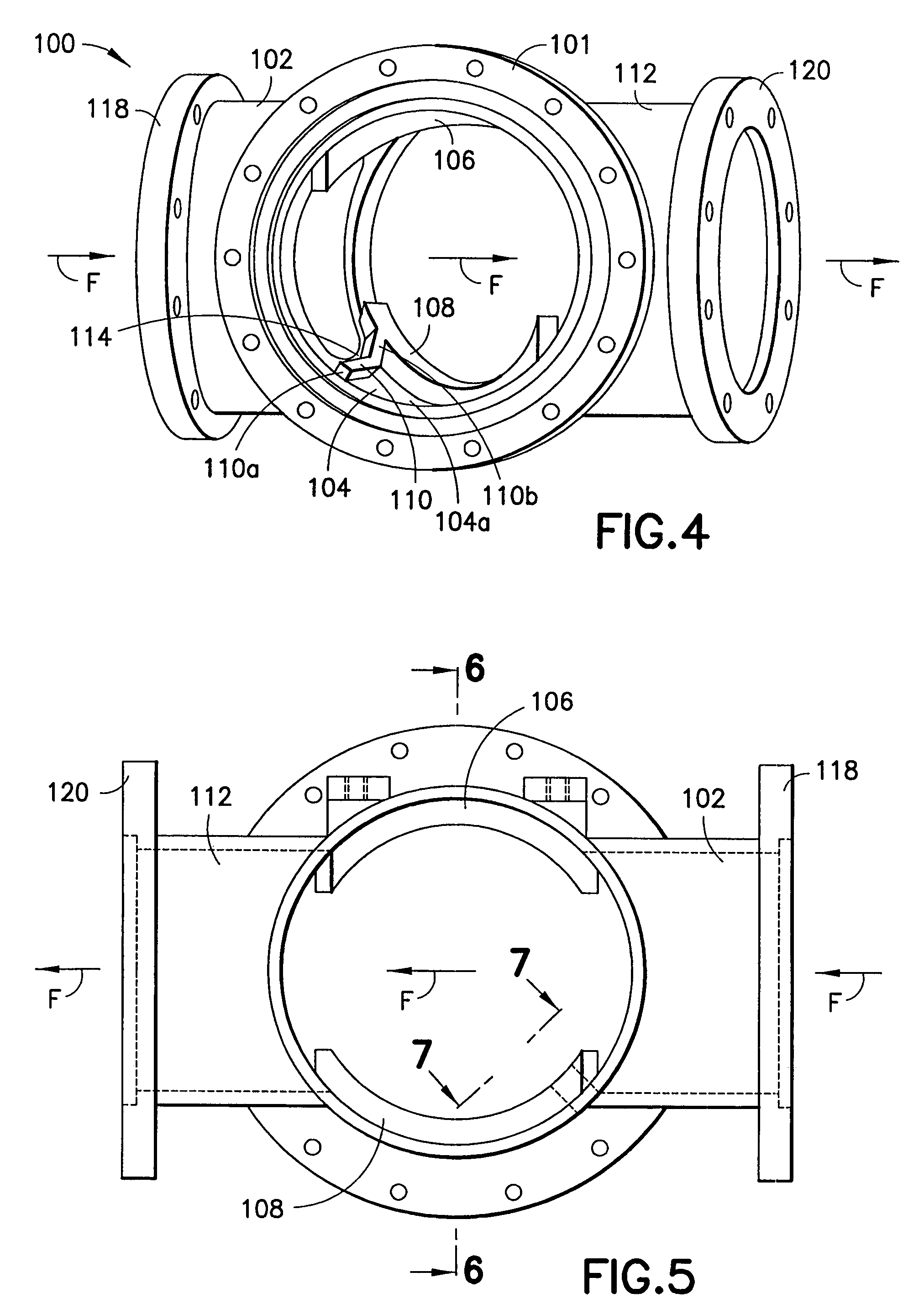 Inline high turbulence mixer having combined oblique and transverse stationary vanes