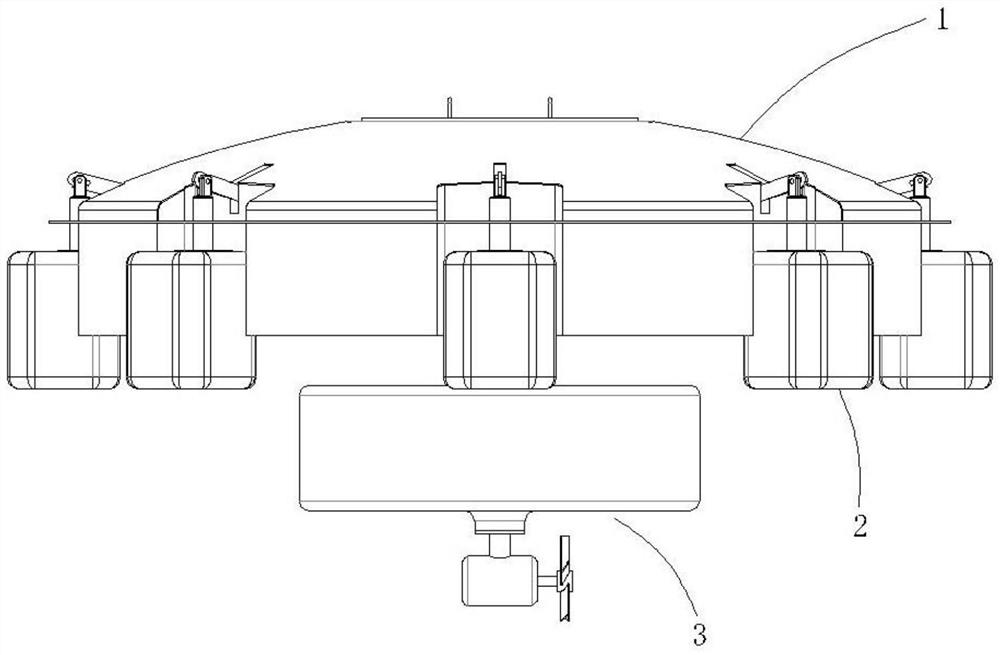 Wave energy power generation device based on multi-floater array