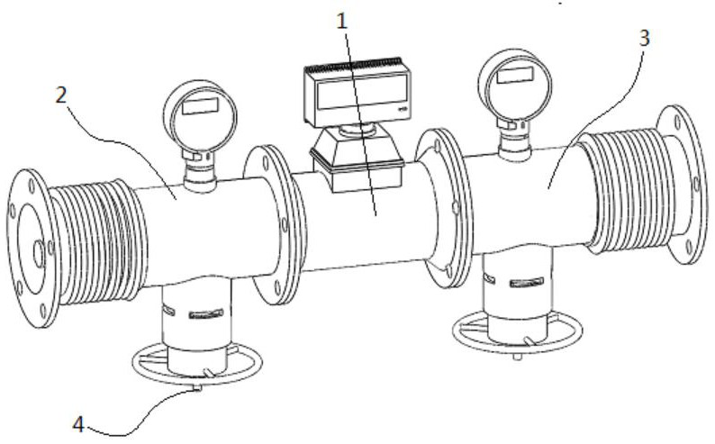 Flow detection pipeline structure with pressure-bearing protection mechanism