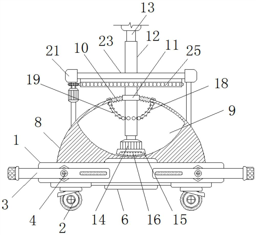 A large degree of freedom arc surface support base driving structure for an automated welding manipulator