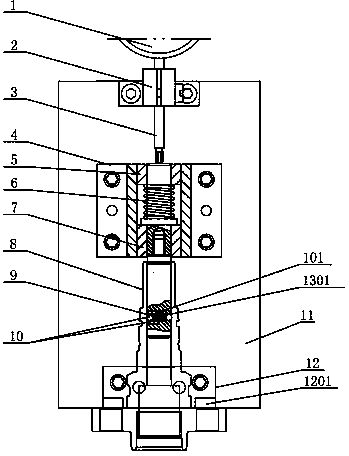 Tool structure for measuring length of ring groove of plunger piston part