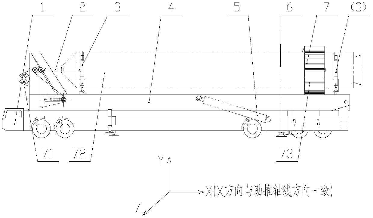 Multifunctional rocket transportation erection vehicle