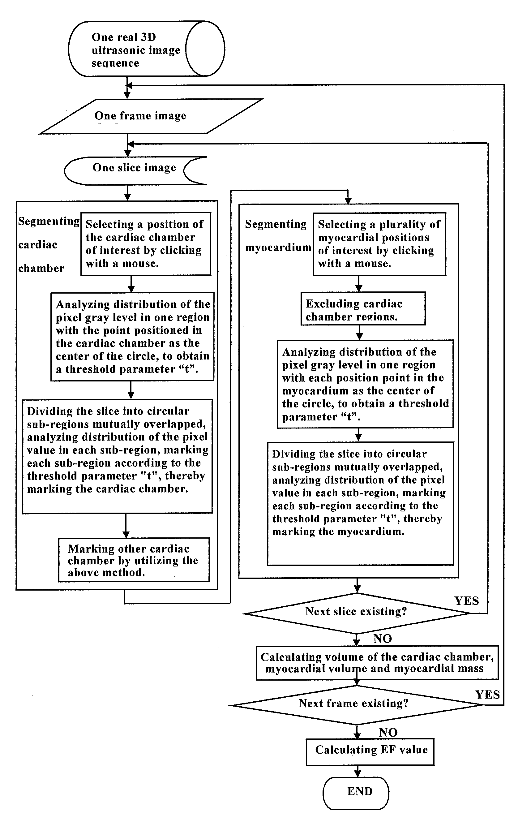 Device and method for determining border of target region of medical images