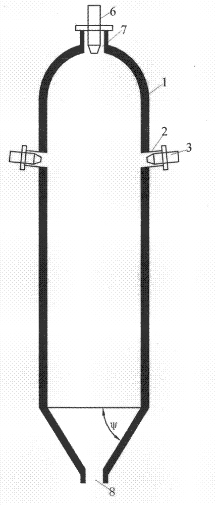 Two-section type multi-nozzle gasifying furnace with hierarchical oxygen supplying function and gasifying method of gasifying furnace