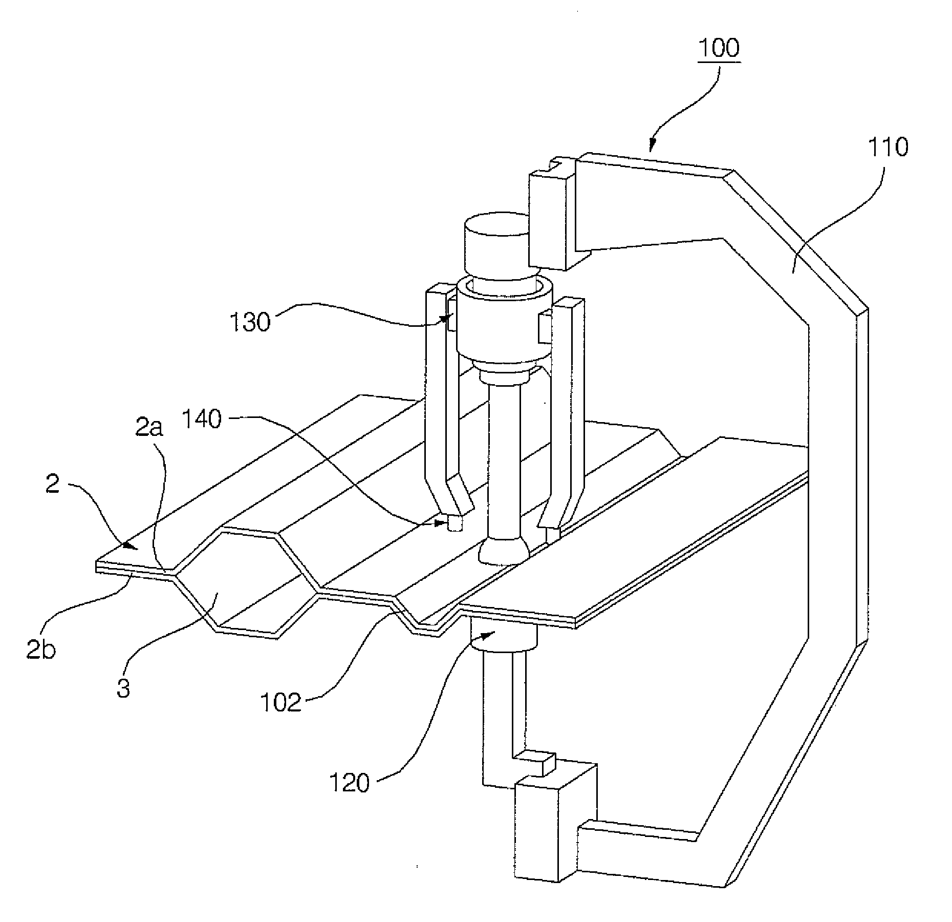 Apparatus for welding upper and lower plates of metal separating plate of fuel cell