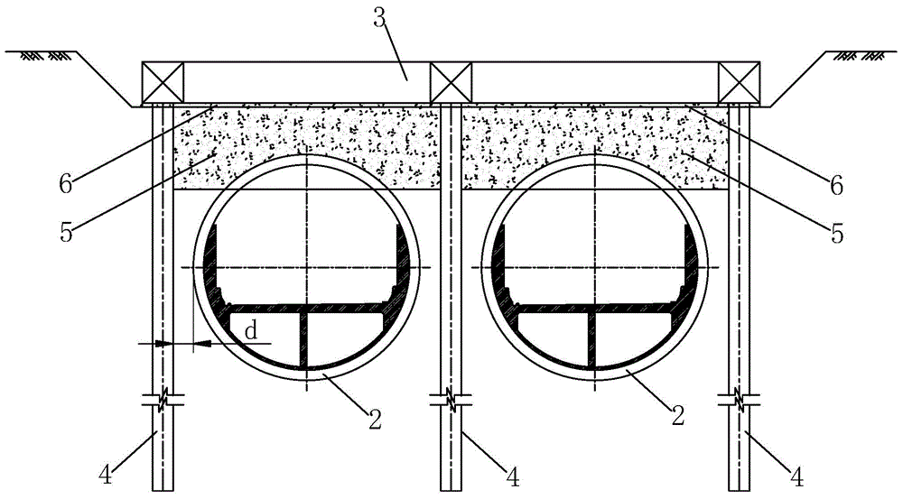 Continuous beam type anti-floating structure of shield tunnel