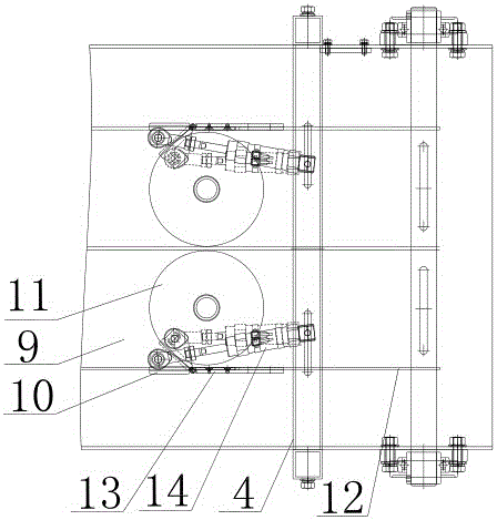 Sectionalized bottle-blocking pressure-relieving device in container conveying mechanism