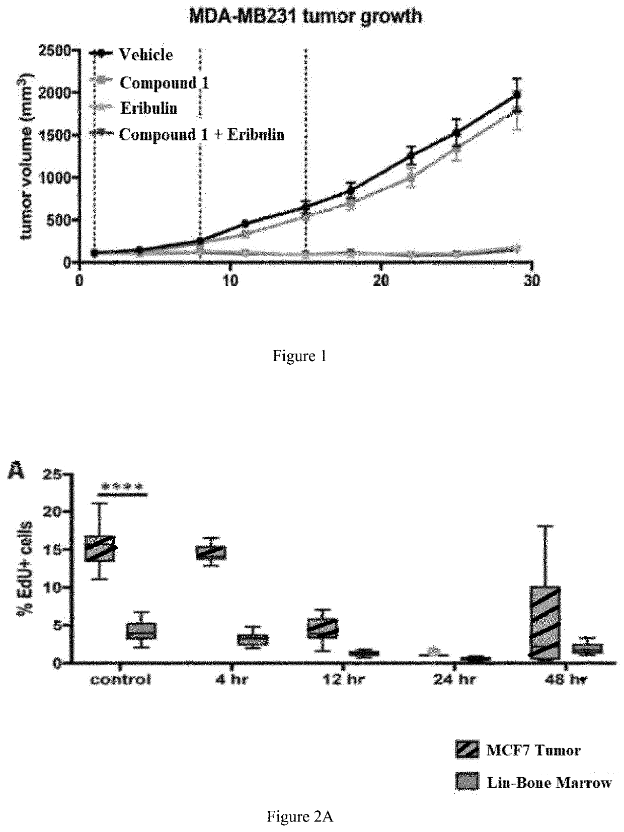 Therapeutic regimens for treatment of cancer using eribulin and selective cdk4/6 inhibitor combinations