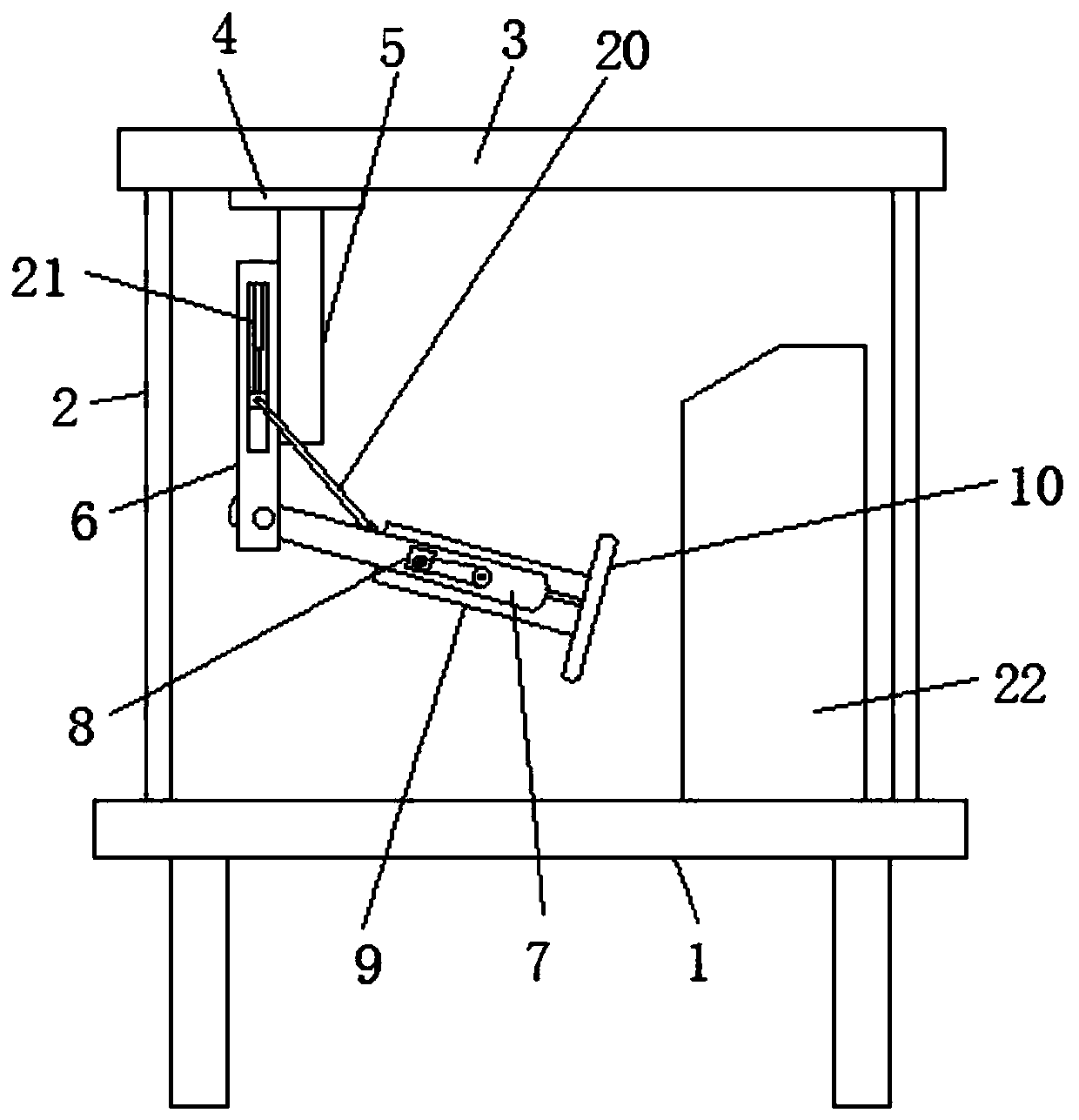 Detection tool for left front wall outer side plate assembly