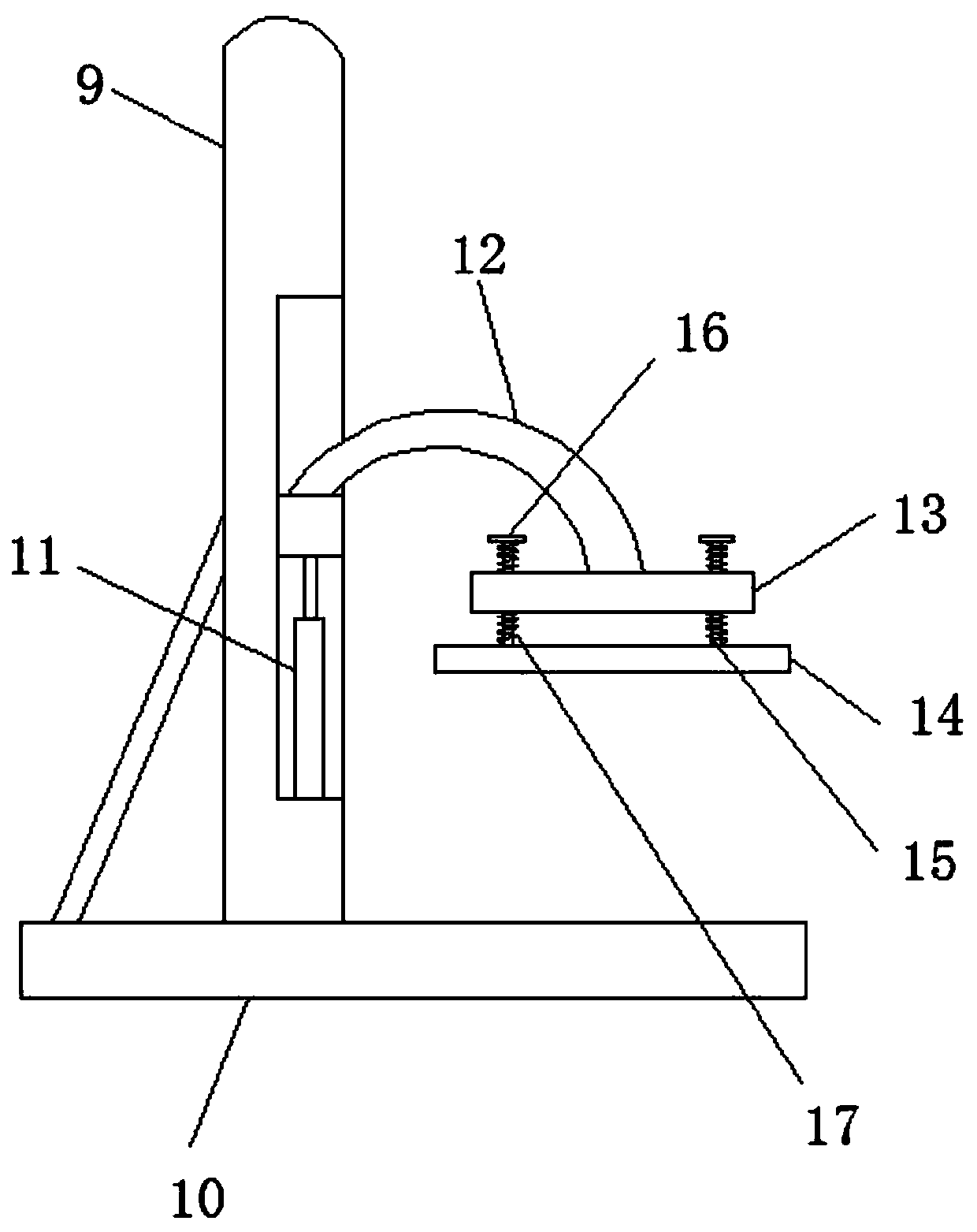 Detection tool for left front wall outer side plate assembly