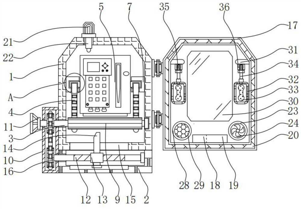 Installation and protection structure of a circuit breaker