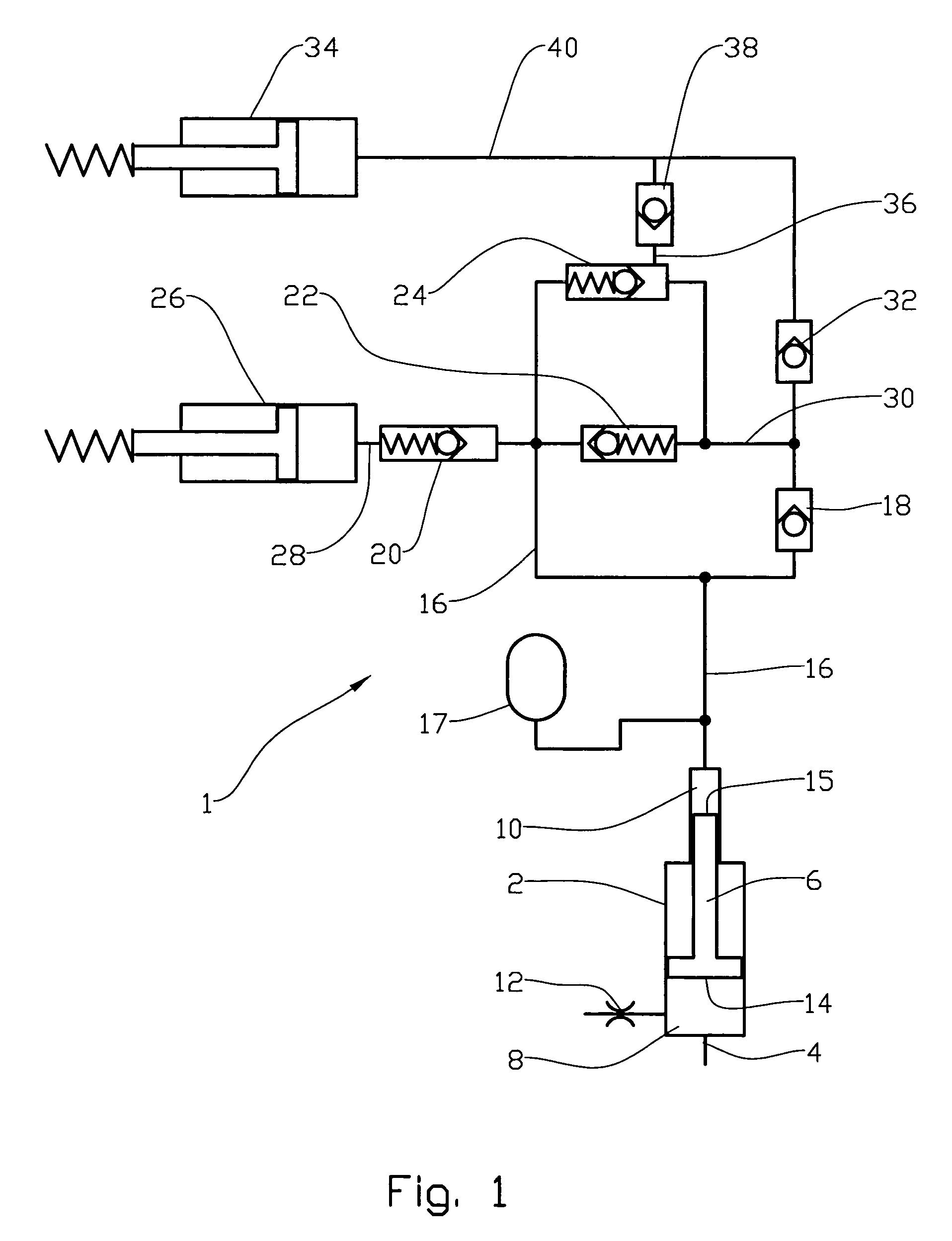 Method and device for pressure controlled sequential operation