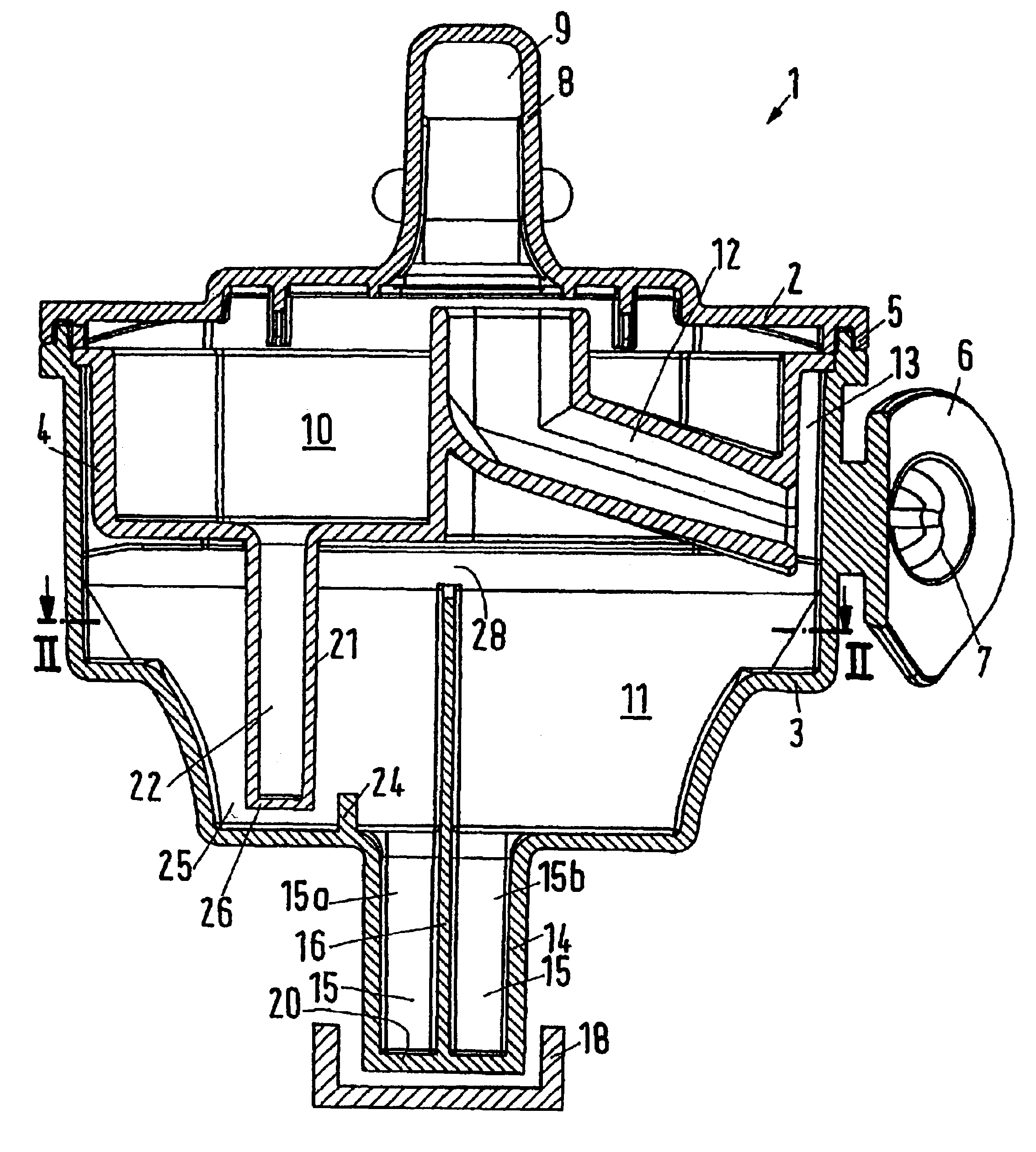 Suction muffler for a refrigerating machine