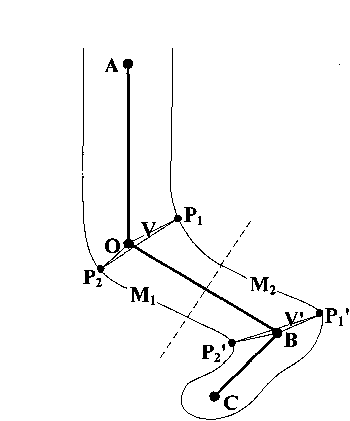 Method for carrying out segmentation on role model by utilizing grid vertexes