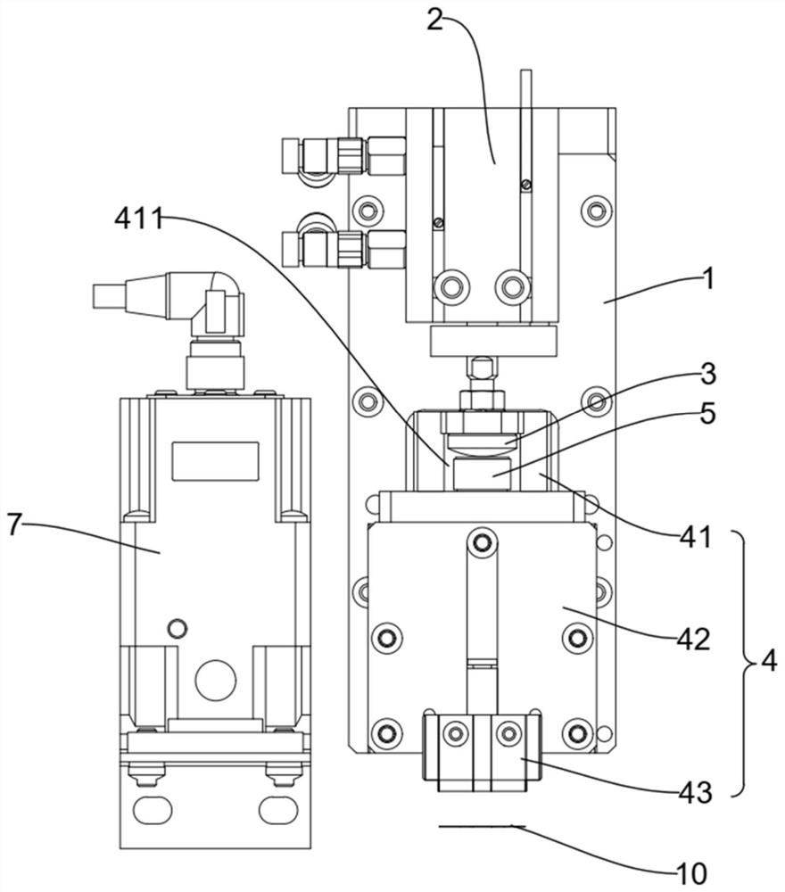 Film pasting device and production line