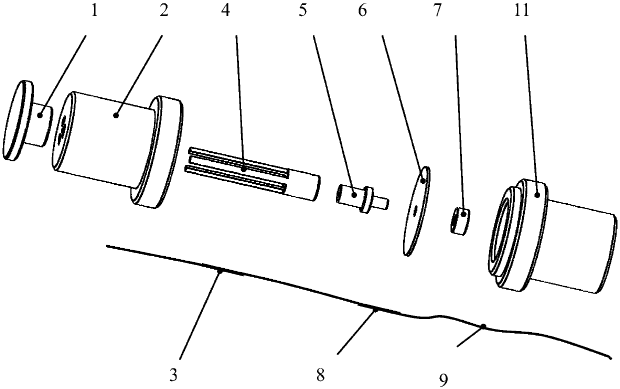 A kind of temperature self-compensating fiber grating micro-force sensor and preparation method thereof